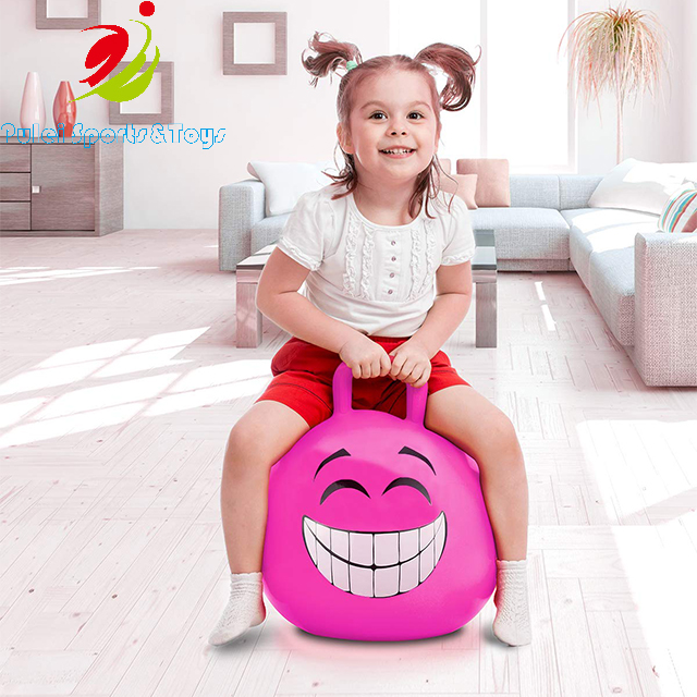 child's bouncy ball with handle